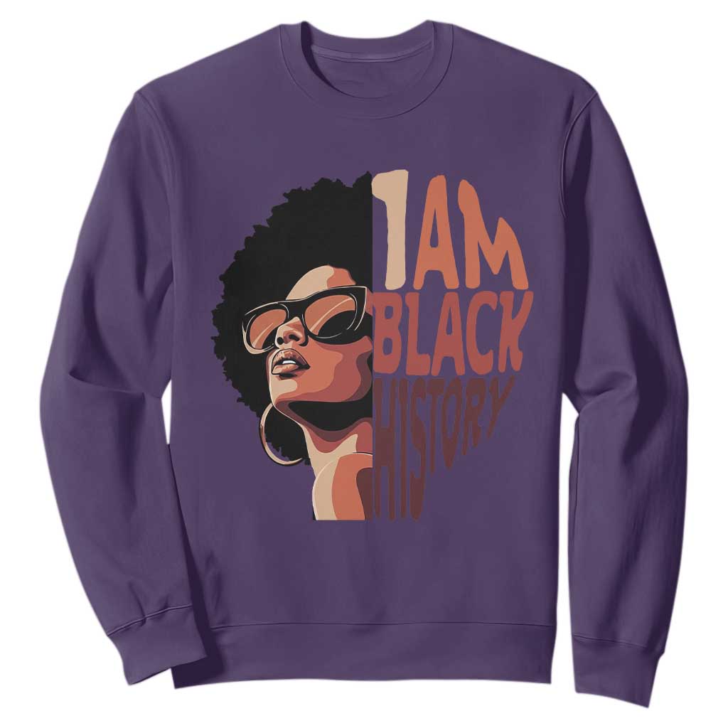 I Am Black History Sweatshirt African American Pride TS14 Purple Print Your Wear