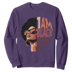 I Am Black History Sweatshirt African American Pride TS14 Purple Print Your Wear