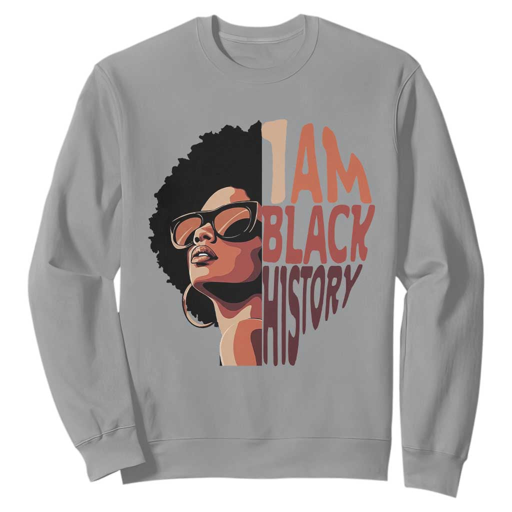 I Am Black History Sweatshirt African American Pride TS14 Sport Gray Print Your Wear