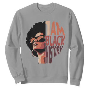 I Am Black History Sweatshirt African American Pride TS14 Sport Gray Print Your Wear