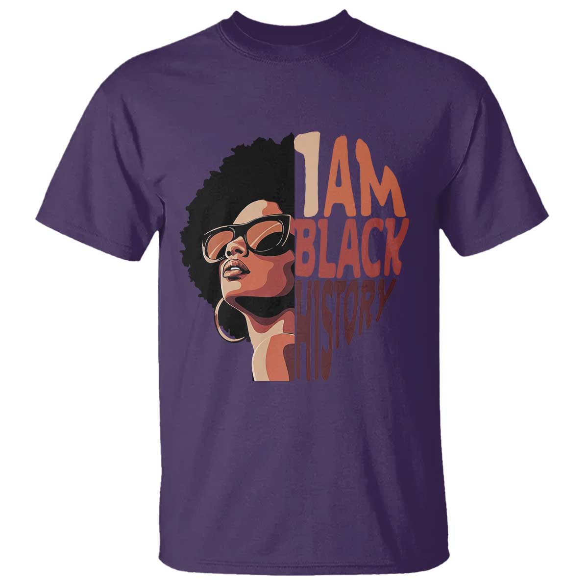 I Am Black History T Shirt African American Pride TS14 Purple Print Your Wear