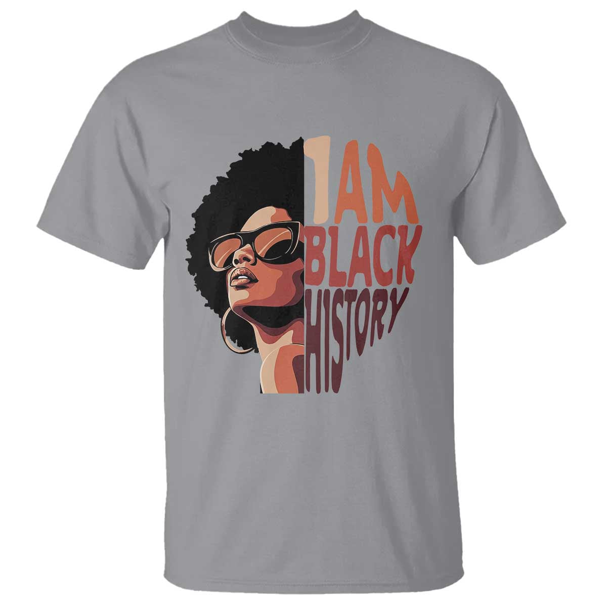 I Am Black History T Shirt African American Pride TS14 Sport Gray Print Your Wear