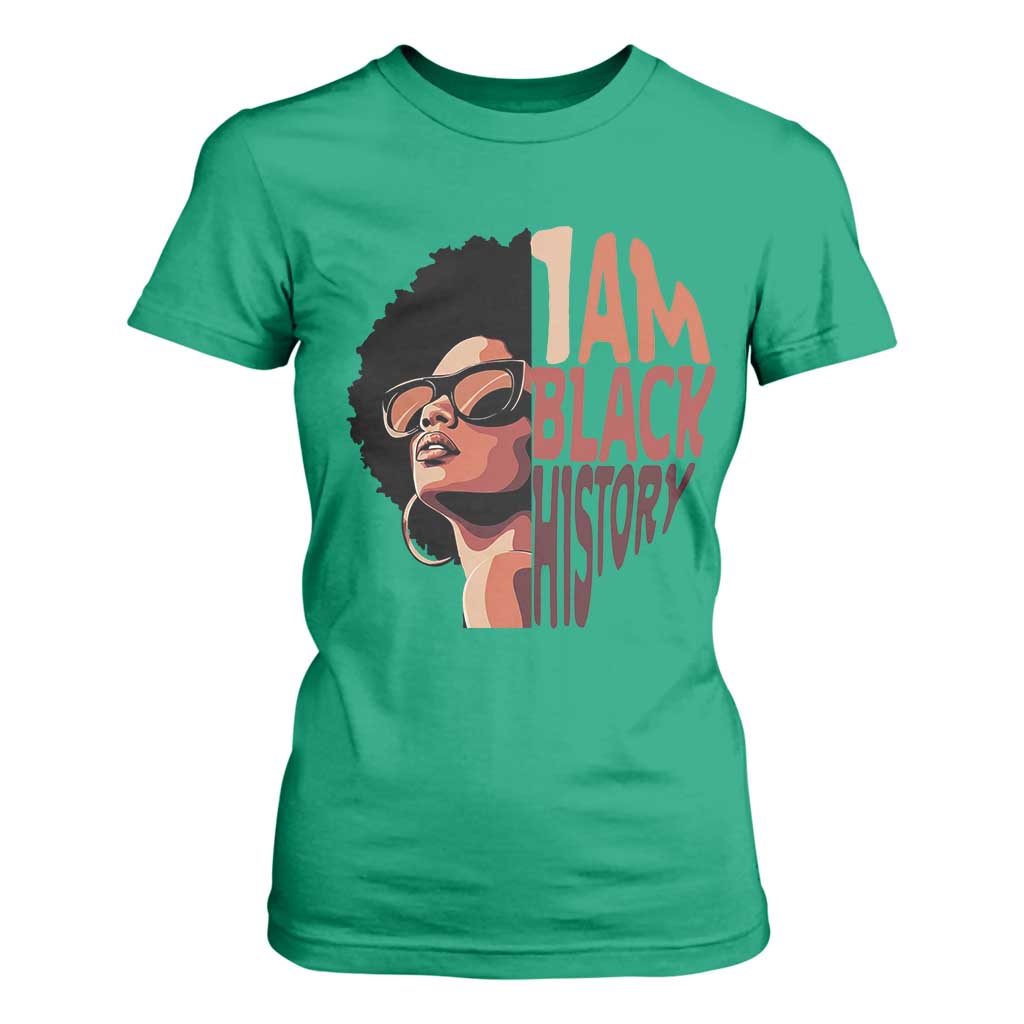 I Am Black History T Shirt For Women African American Pride TS14 Irish Green Print Your Wear