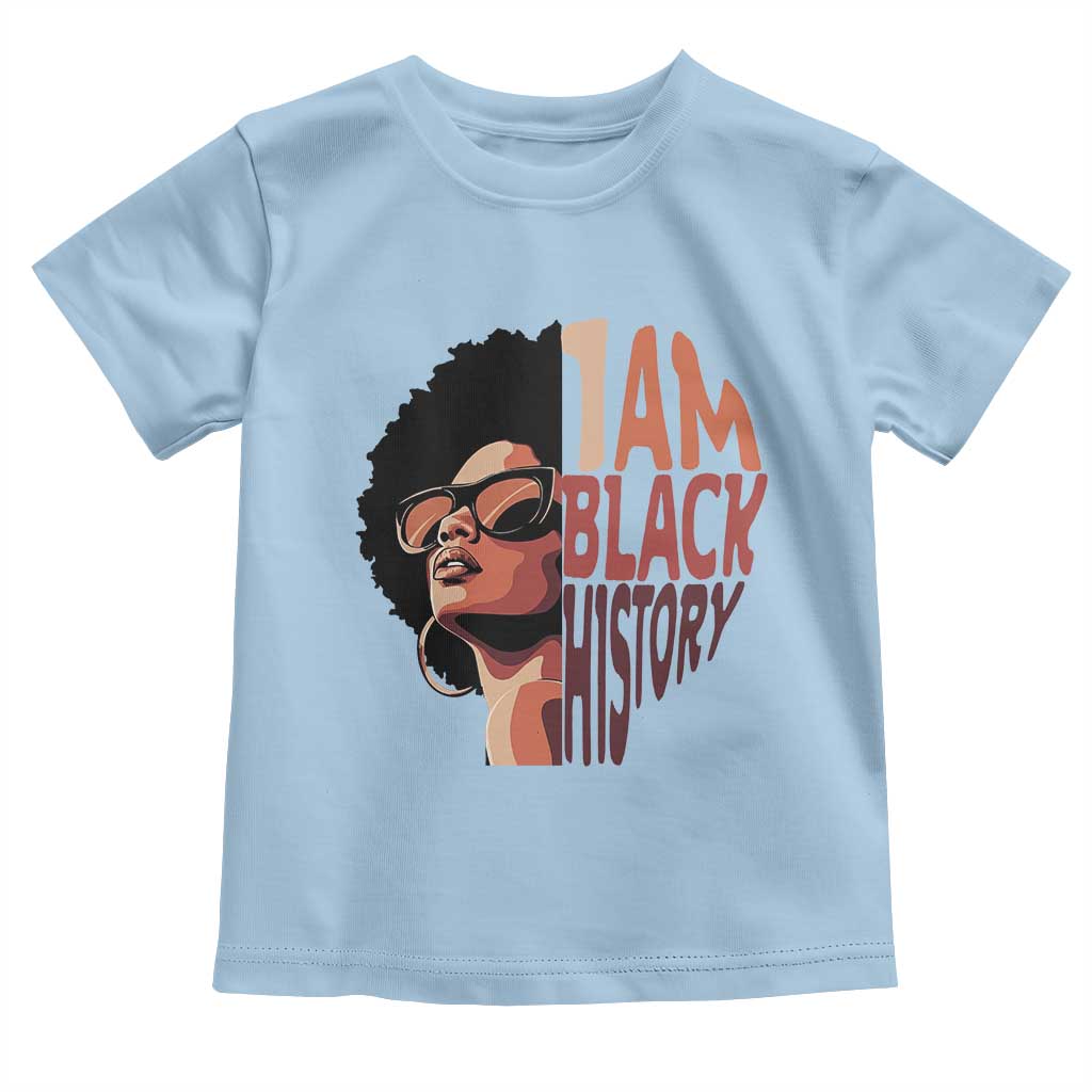 I Am Black History Toddler T Shirt African American Pride TS14 Light Blue Print Your Wear