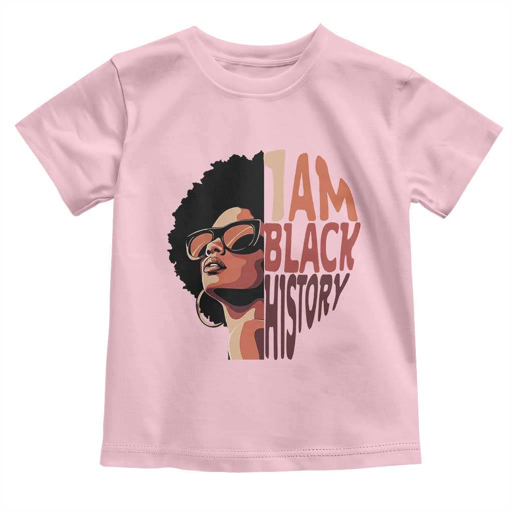 I Am Black History Toddler T Shirt African American Pride TS14 Light Pink Print Your Wear