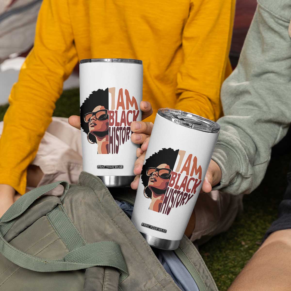 I Am Black History Tumbler Cup African American Pride TS14 Print Your Wear