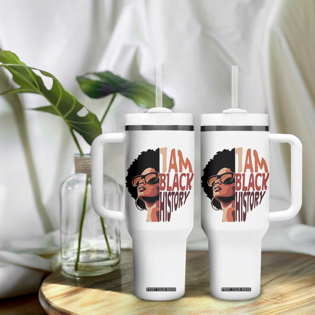 I Am Black History Tumbler With Handle African American Pride TS14 Print Your Wear