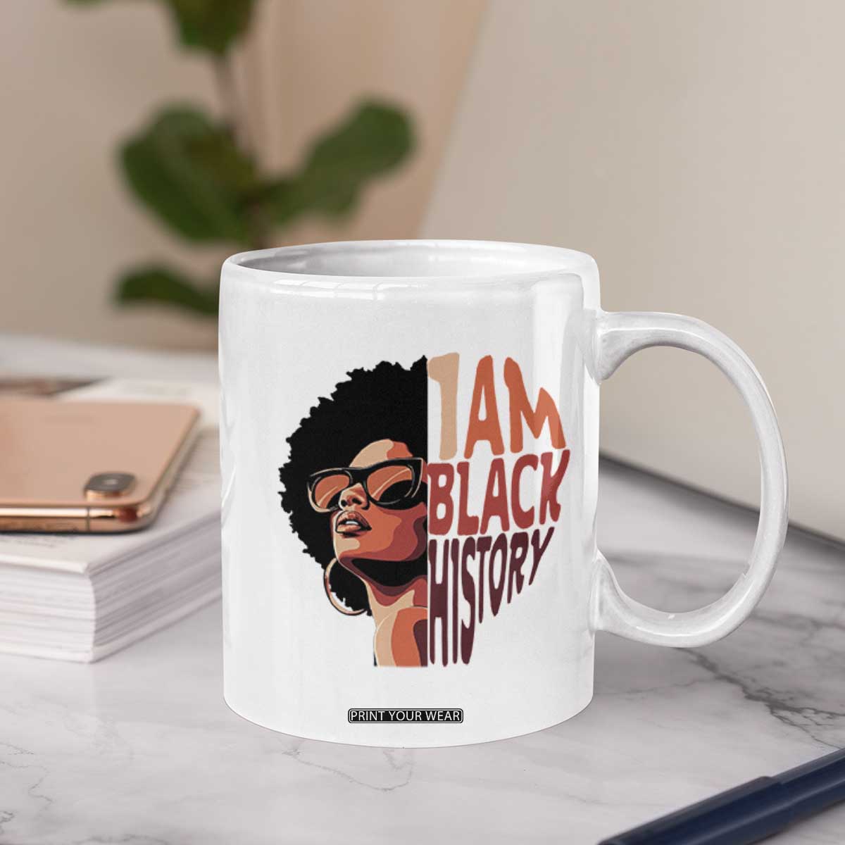 I Am Black History Coffee Mug African American Pride TS14 Print Your Wear