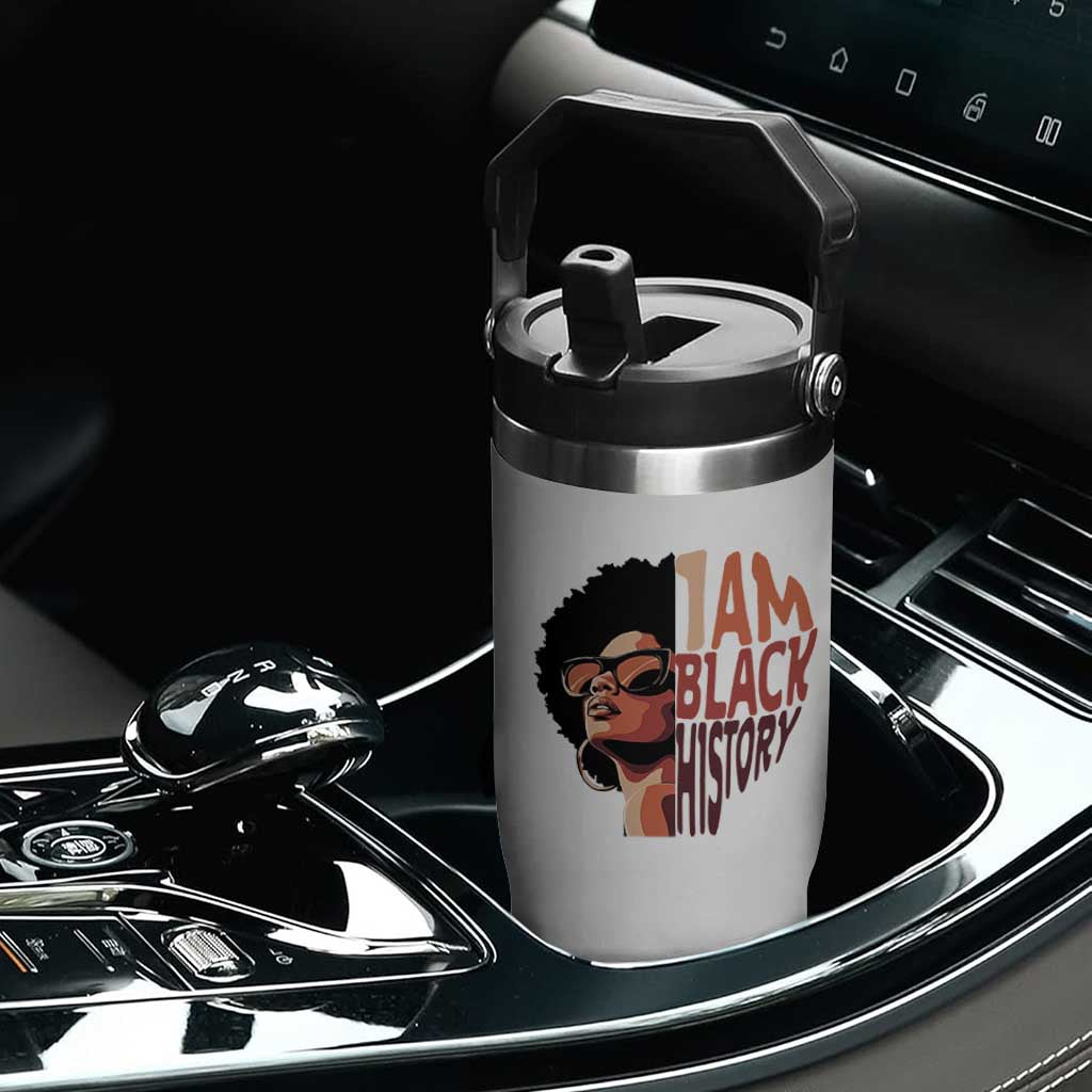 I Am Black History Flip Straw Tumbler African American Pride TS14 Print Your Wear