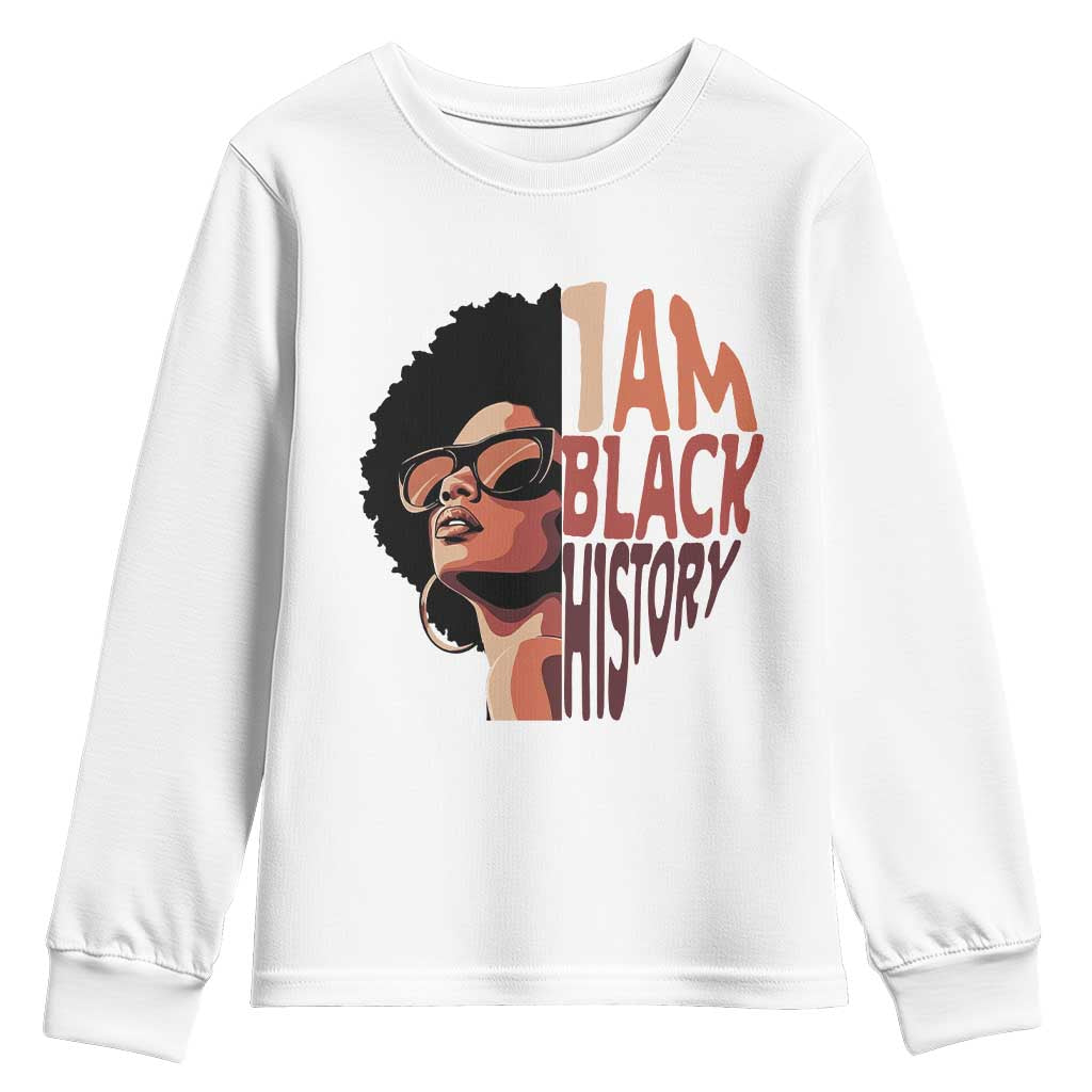 I Am Black History Youth Sweatshirt African American Pride TS14 White Print Your Wear