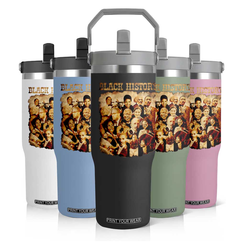 Black History Month Flip Straw Tumbler African American Pride TS14 Print Your Wear