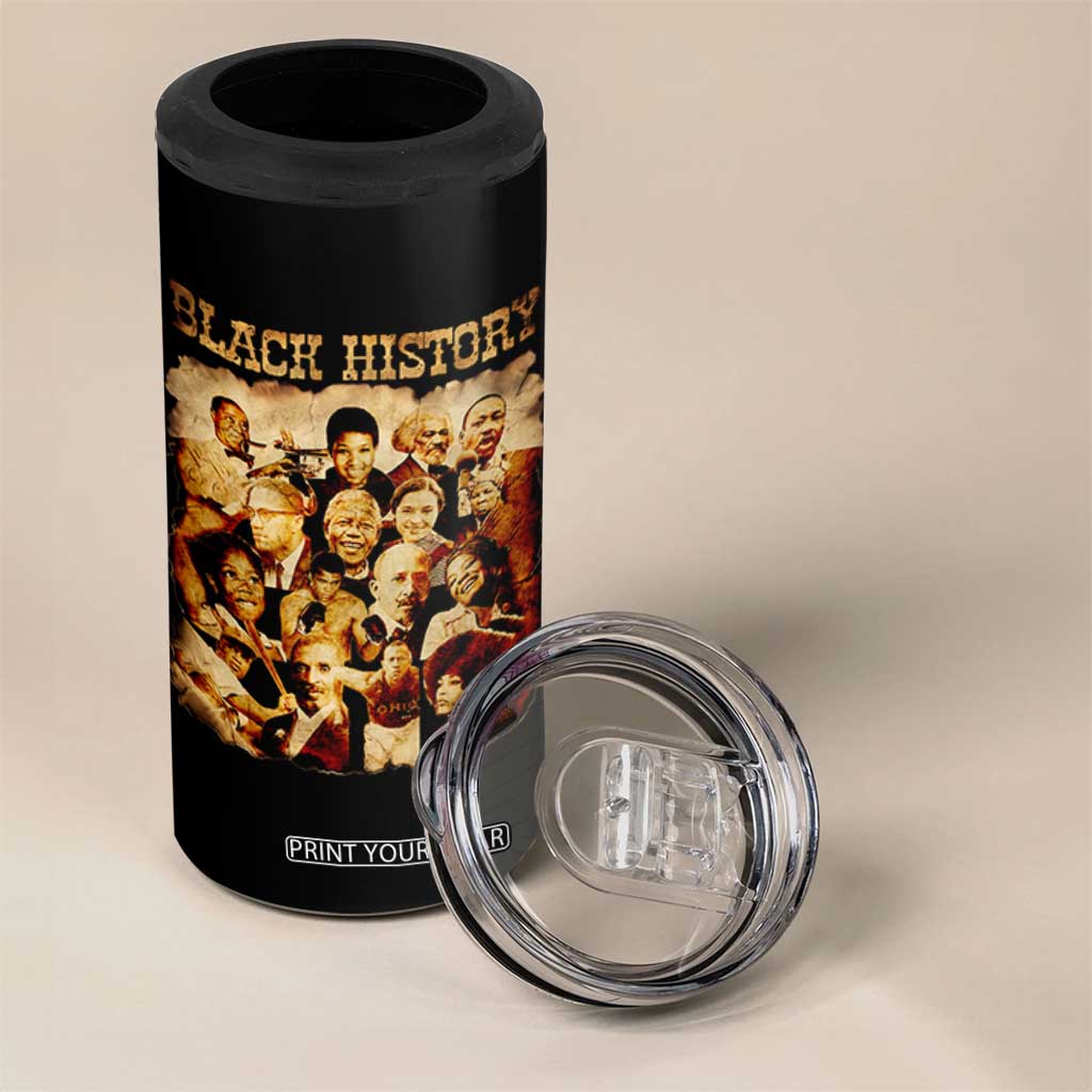 Black History Month 4 in 1 Can Cooler Tumbler African American Pride TS14 Print Your Wear