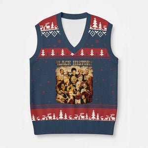 Black History Month V-Neck Knit Sweater Vest African American Pride TS14 Navy Red Print Your Wear