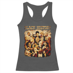 Black History Month Racerback Tank Top African American Pride TS14 Dark Heather Print Your Wear
