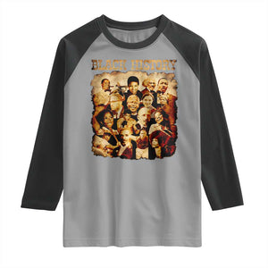 Black History Month Raglan Shirt African American Pride TS14 Sport Gray Black Print Your Wear