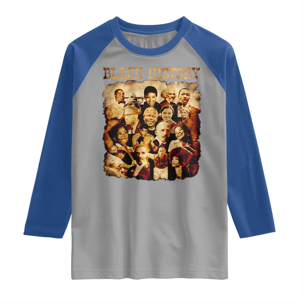 Black History Month Raglan Shirt African American Pride TS14 Sport Gray Royal Print Your Wear