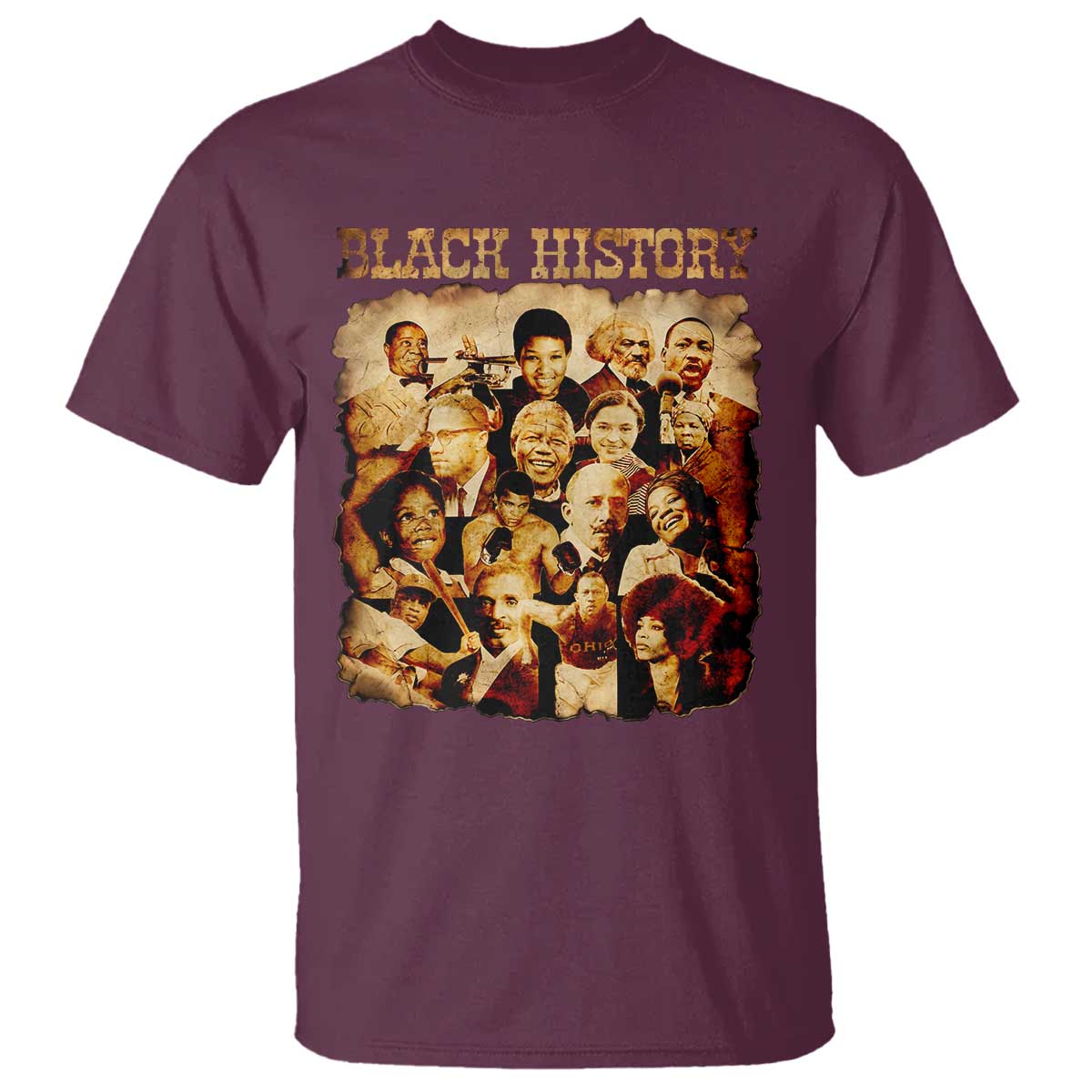 Black History Month T Shirt African American Pride TS14 Maroon Print Your Wear