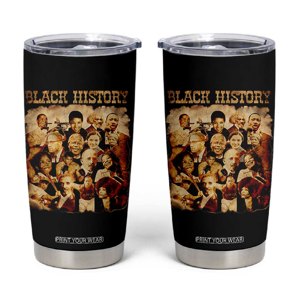 Black History Month Tumbler Cup African American Pride TS14 Black Print Your Wear