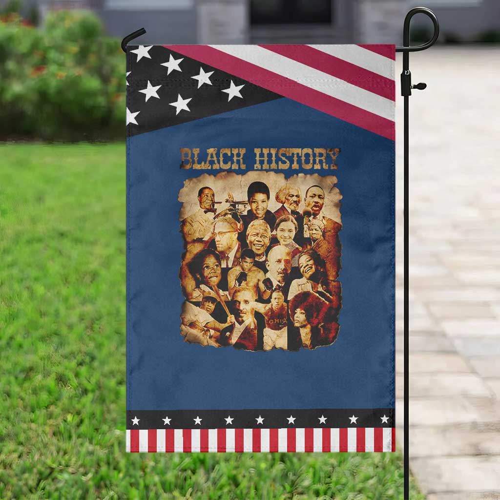 Black History Month Garden Flag African American Pride TS14 Classic Blue Black Print Your Wear