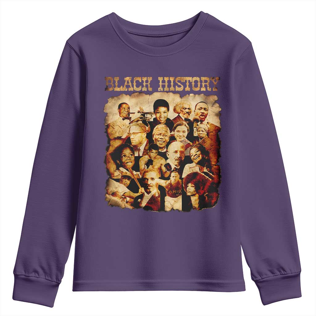 Black History Month Youth Sweatshirt African American Pride TS14 Purple Print Your Wear