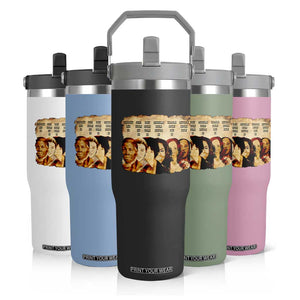 Black History Month Flip Straw Tumbler African American Women Pride TS14 Print Your Wear