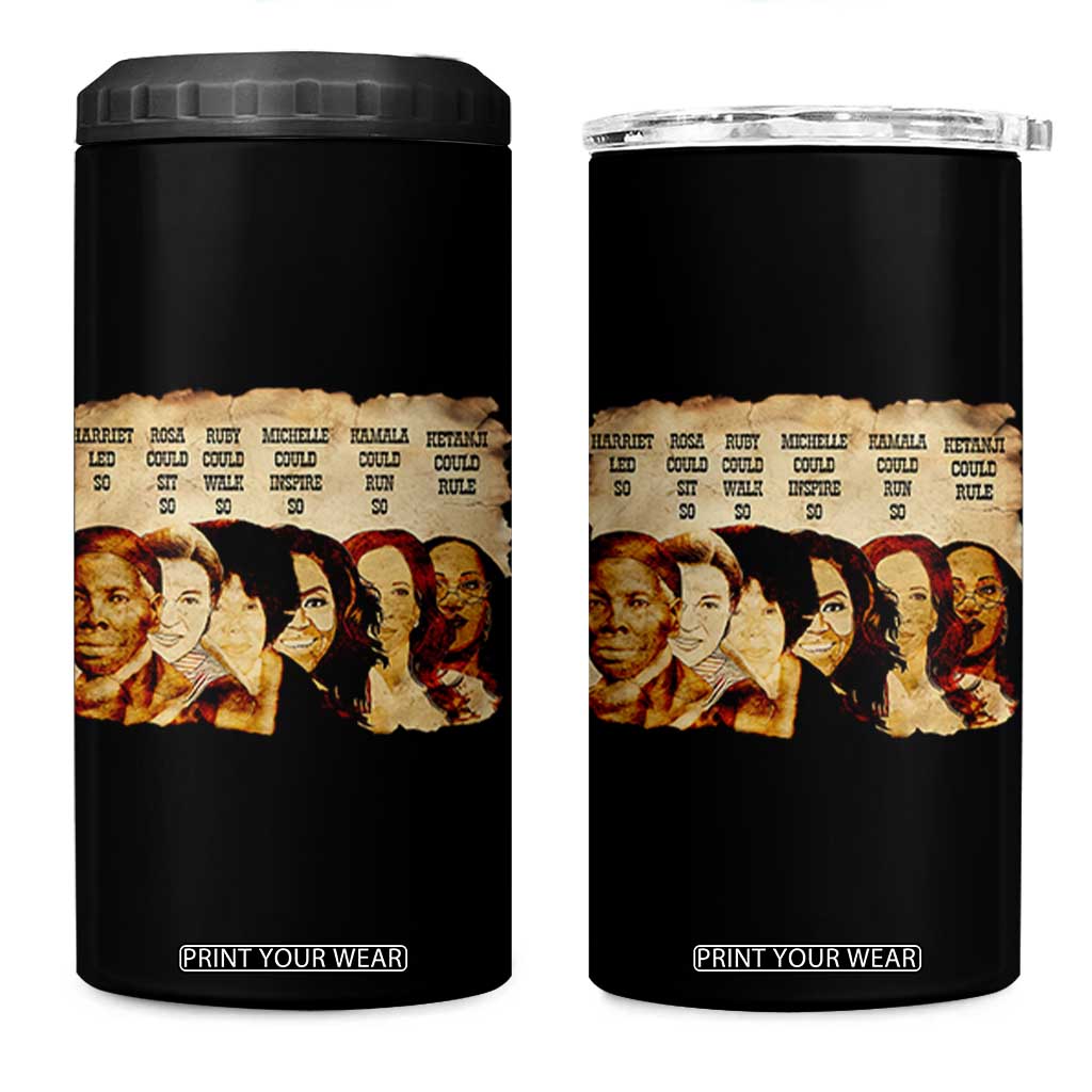 Black History Month 4 in 1 Can Cooler Tumbler African American Women Pride TS14 One Size: 16 oz Black Print Your Wear