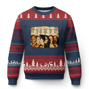 Black History Month Ugly Christmas Sweater African American Women Pride TS14 Navy Red Print Your Wear