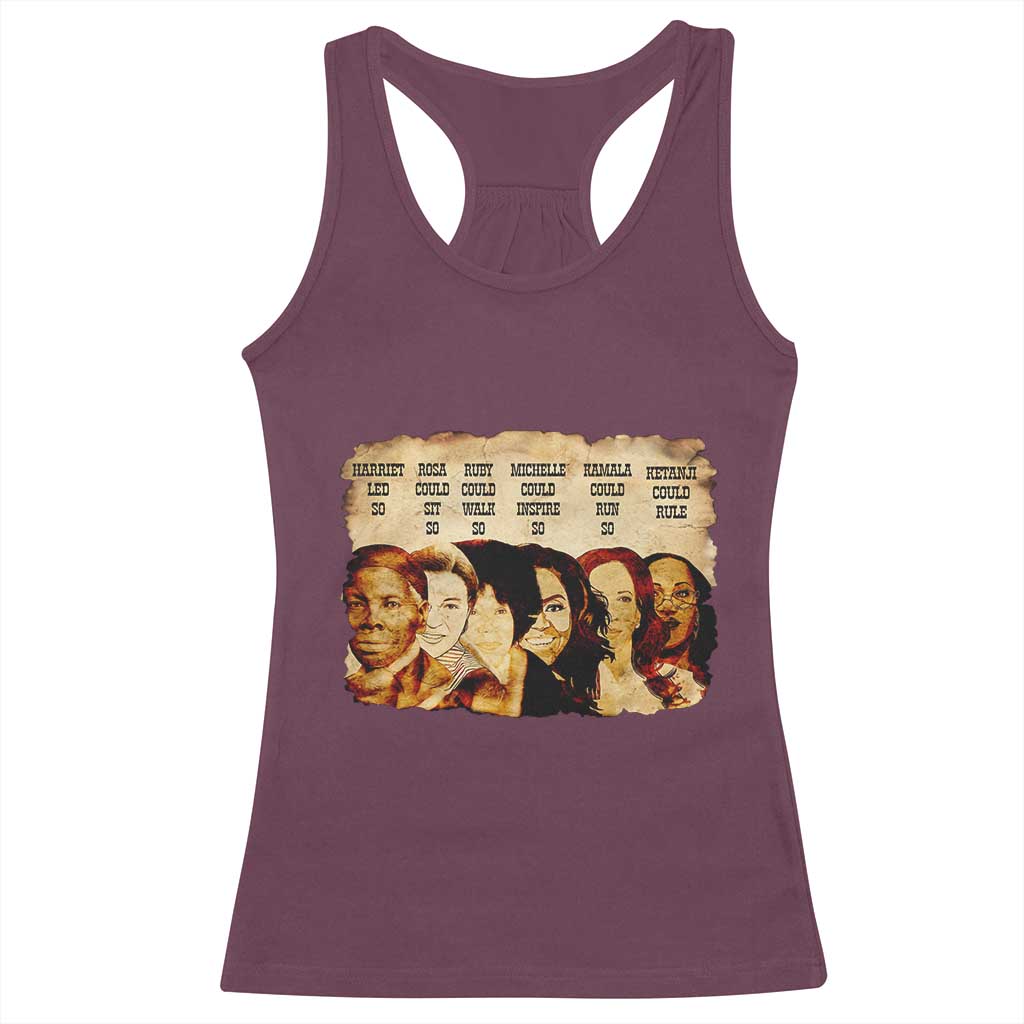 Black History Month Racerback Tank Top African American Women Pride TS14 Maroon Print Your Wear