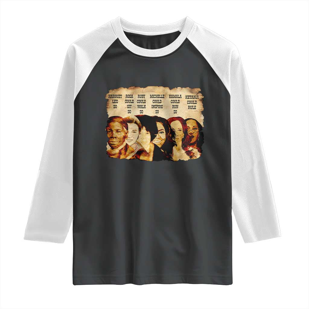 Black History Month Raglan Shirt African American Women Pride TS14 Black White Print Your Wear