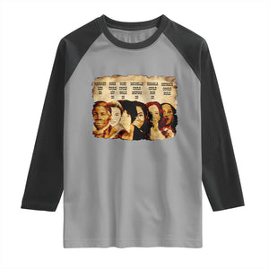 Black History Month Raglan Shirt African American Women Pride TS14 Sport Gray Black Print Your Wear
