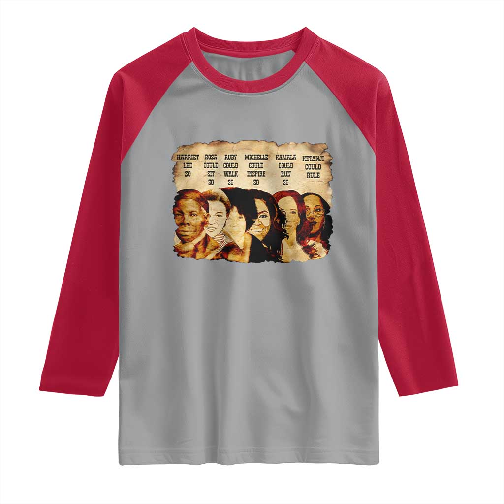 Black History Month Raglan Shirt African American Women Pride TS14 Sport Gray Red Print Your Wear