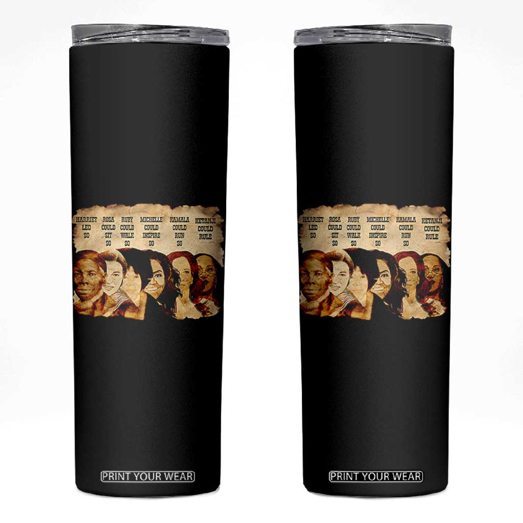 Black History Month Skinny Tumbler African American Women Pride TS14 Black Print Your Wear