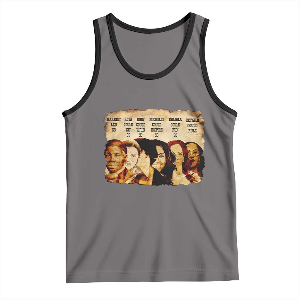 Black History Month Tank Top African American Women Pride TS14 Deep Heather Black Print Your Wear
