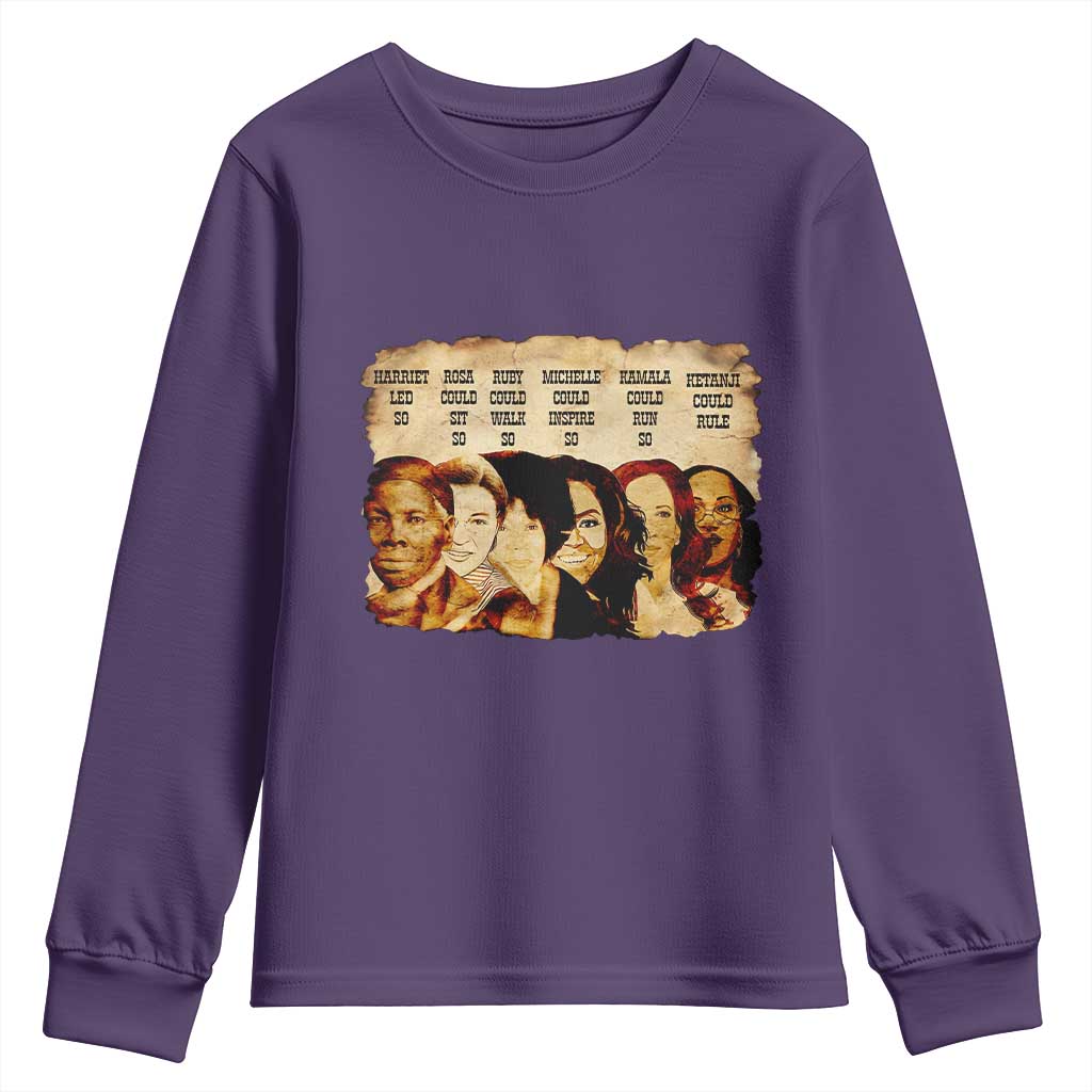 Black History Month Youth Sweatshirt African American Women Pride TS14 Purple Print Your Wear
