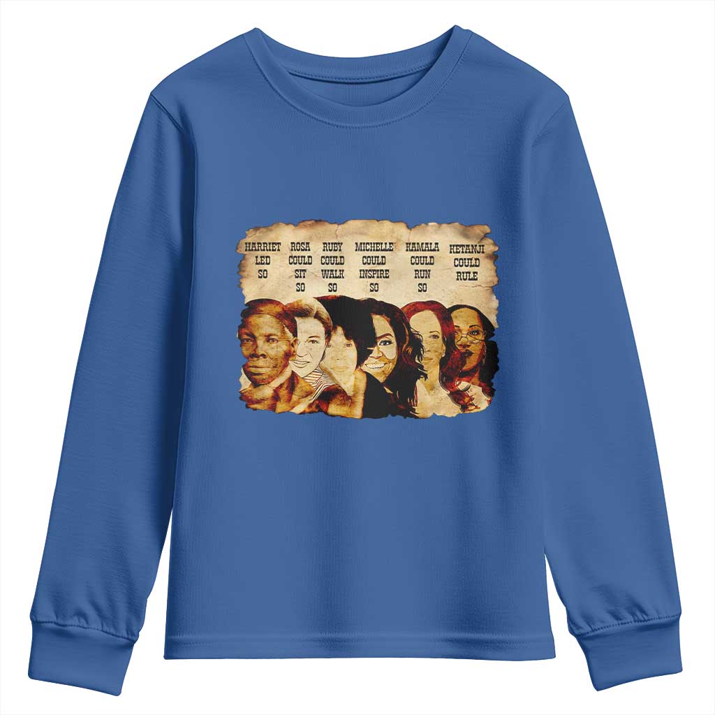 Black History Month Youth Sweatshirt African American Women Pride TS14 Royal Blue Print Your Wear