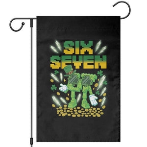 67 Italian Brainrot St Patricks Day Garden Flag Funny Six Seven Leprechaun Playing Baseball Meme TS14 Black Print Your Wear