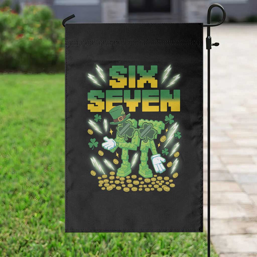 67 Italian Brainrot St Patricks Day Garden Flag Funny Six Seven Leprechaun Playing Baseball Meme TS14 Print Your Wear