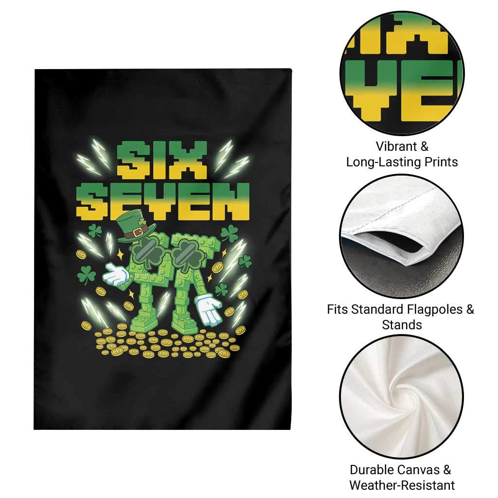 67 Italian Brainrot St Patricks Day Garden Flag Funny Six Seven Leprechaun Playing Baseball Meme TS14 Print Your Wear