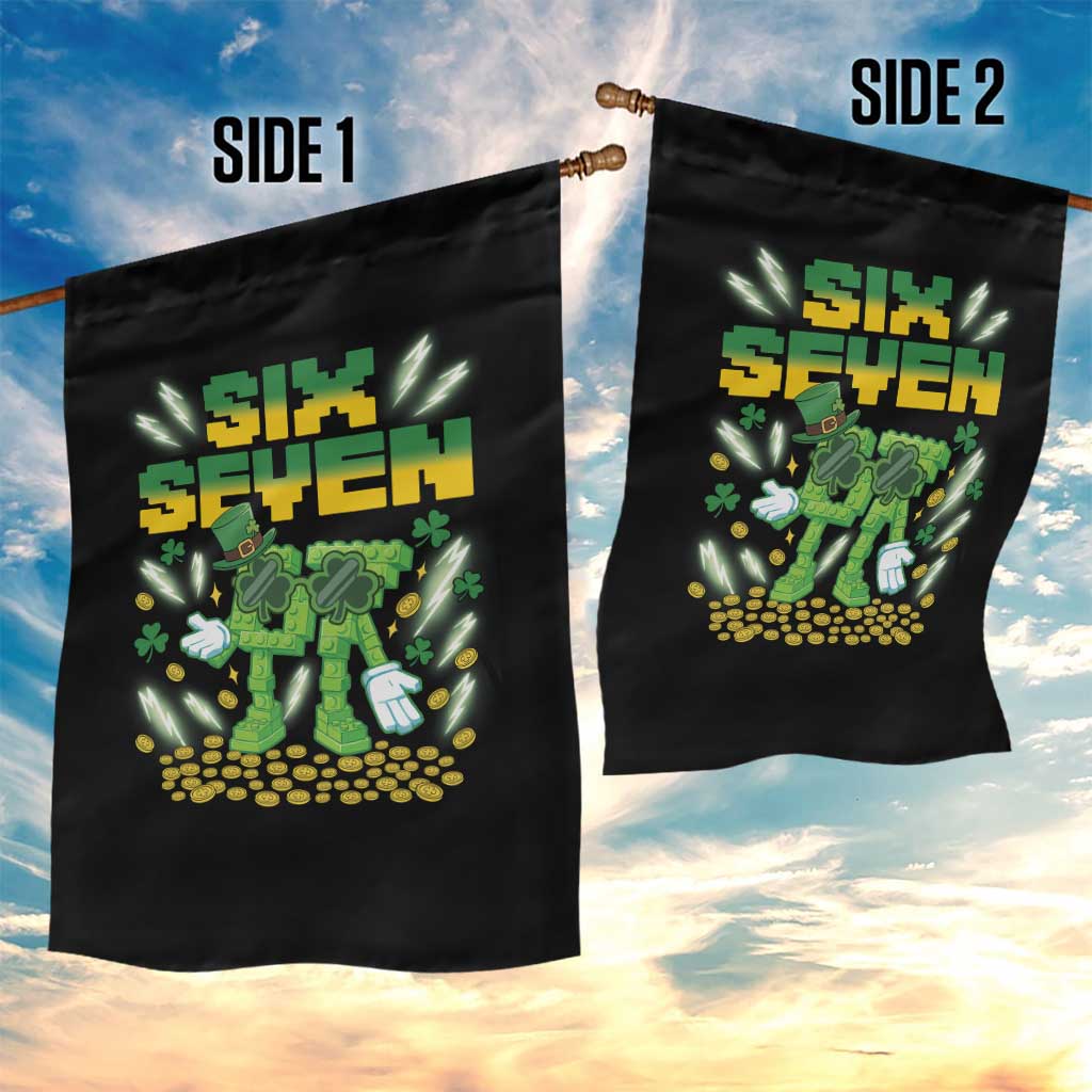 67 Italian Brainrot St Patricks Day Garden Flag Funny Six Seven Leprechaun Playing Baseball Meme TS14 Print Your Wear