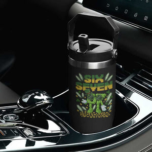 67 Italian Brainrot St Patricks Day Flip Straw Tumbler Funny Six Seven Leprechaun Playing Baseball Meme TS14 Print Your Wear