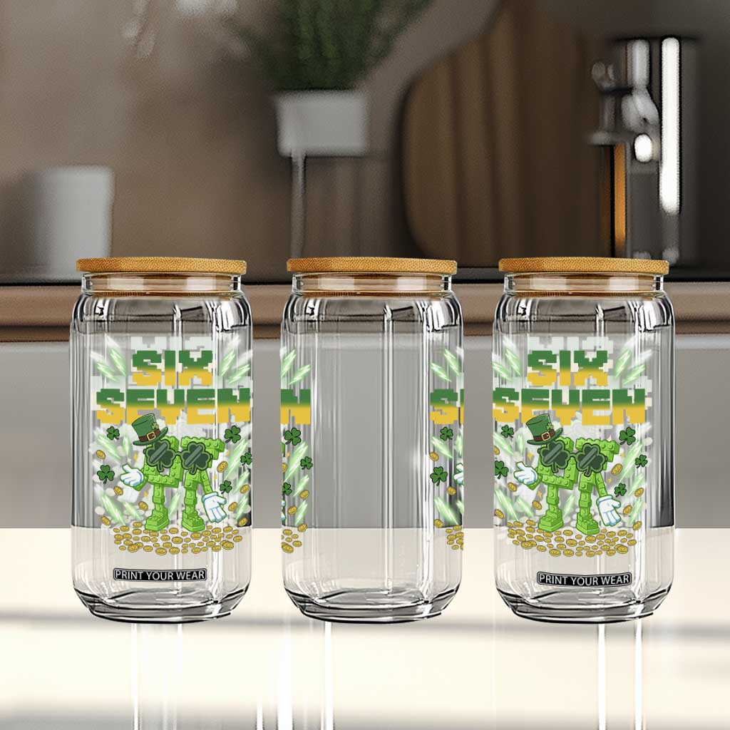67 Italian Brainrot St Patricks Day Glass Can Funny Six Seven Leprechaun Playing Baseball Meme TS14 Print Your Wear
