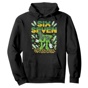 67 Italian Brainrot St Patricks Day Hoodie Funny Six Seven Leprechaun Playing Baseball Meme TS14 Black Print Your Wear