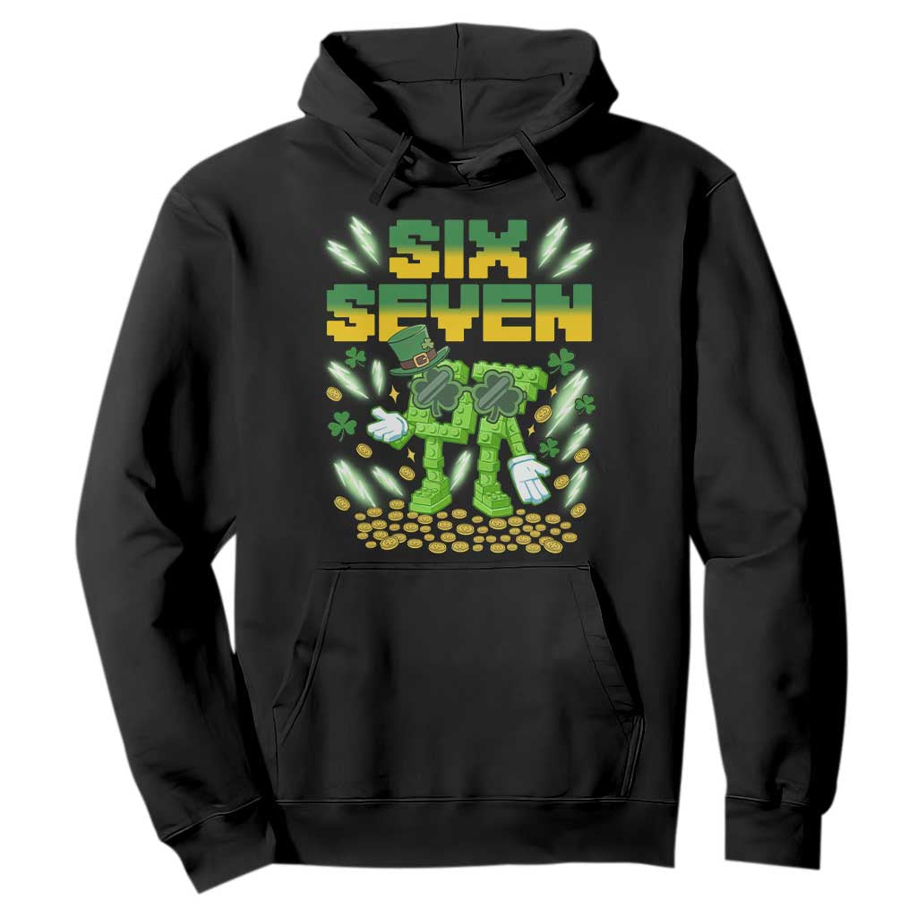 67 Italian Brainrot St Patricks Day Hoodie Funny Six Seven Leprechaun Playing Baseball Meme TS14 Black Print Your Wear