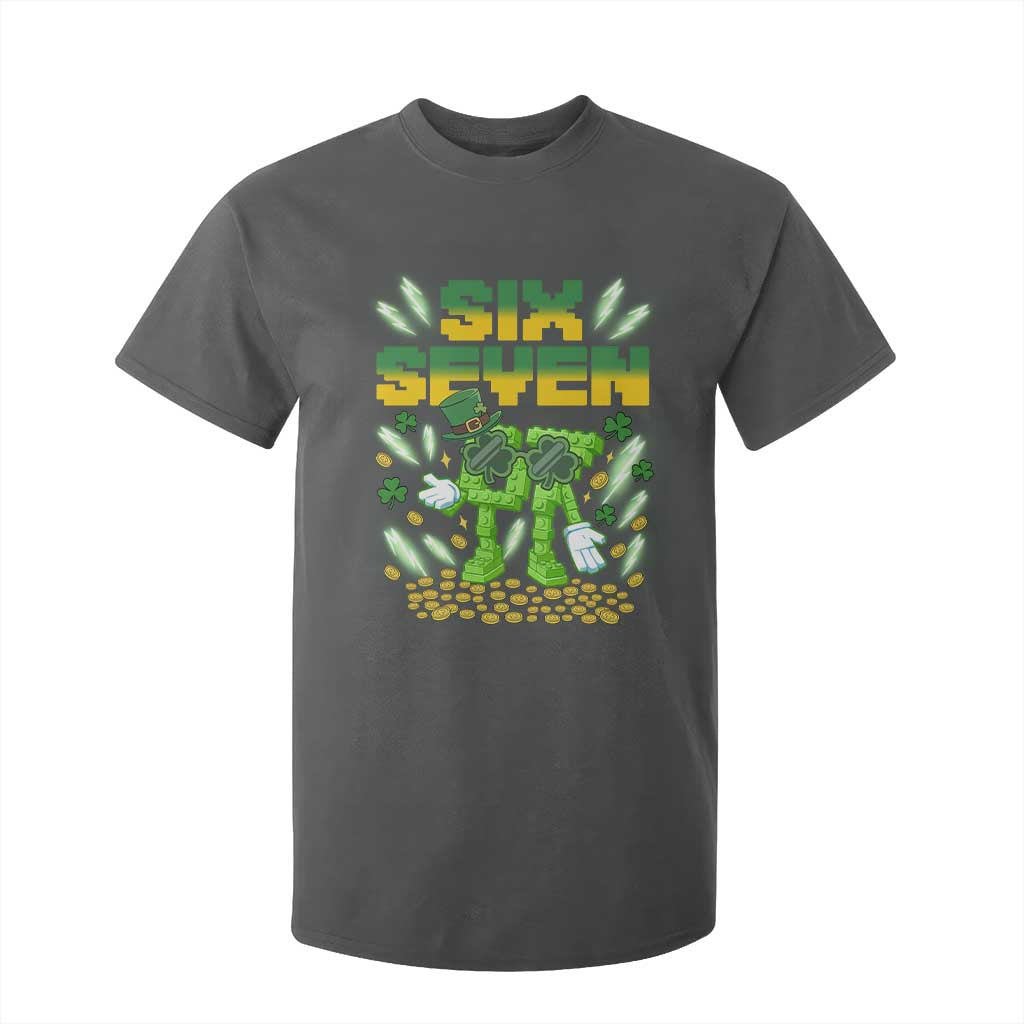 67 Italian Brainrot St Patricks Day T Shirt For Kid Funny Six Seven Leprechaun Playing Baseball Meme TS14 Dark Heather Print Your Wear