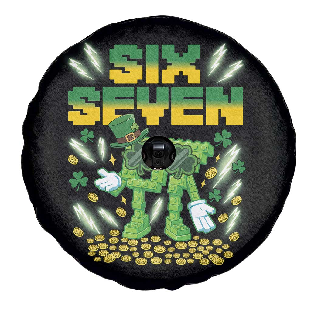 67 Italian Brainrot St Patricks Day Spare Tire Cover Funny Six Seven Leprechaun Playing Baseball Meme TS14 Print Your Wear