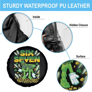 67 Italian Brainrot St Patricks Day Spare Tire Cover Funny Six Seven Leprechaun Playing Baseball Meme TS14 Print Your Wear