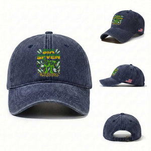 67 Italian Brainrot St Patricks Day Washed Cotton Baseball Cap Funny Six Seven Leprechaun Playing Baseball Meme TS14 Washed Cap Universal Fit Navy Print Your Wear