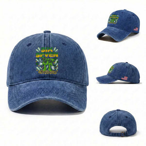 67 Italian Brainrot St Patricks Day Washed Cotton Baseball Cap Funny Six Seven Leprechaun Playing Baseball Meme TS14 Washed Cap Universal Fit Royal Blue Print Your Wear