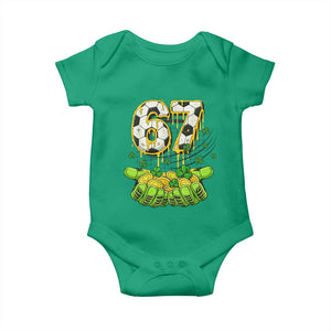67 Soccer St Patricks Day Baby Onesie Funny Six Seven Gen Alpha Meme Drip TS14 Irish Green Print Your Wear