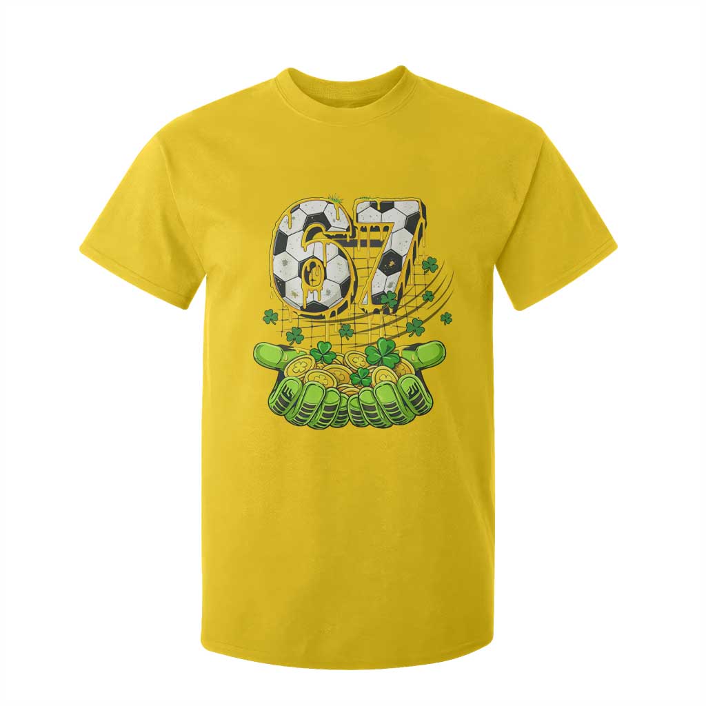 67 Soccer St Patricks Day T Shirt For Kid Funny Six Seven Gen Alpha Meme Drip TS14 Daisy Print Your Wear